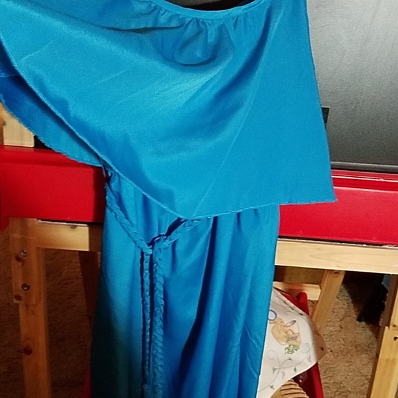 My Michelle Blue Spaghetti Strapped Braided Belt - Picture 2 of 3